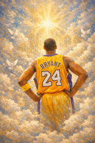 Kobe Bryant Lakers NBA Heaven Wall Art Poster | Portrait