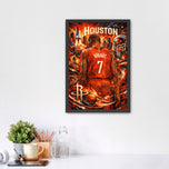 Kevin Durant Houston Rockets NBA Wall Art Poster | Portrait
