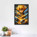 Zenitsu Thunder Breathing Demon Slayer Anime Wall Art Poster | Portrait