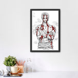 Roronoa Zoro One Piece Anime Sketch Style Wall Art Poster | Portrait