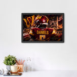 Jayden Daniels Washington Commanders DC Wall Art Poster | Landscape