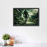 Oliver Queen Green Arrow Abstract Wall Art Poster | Landscape