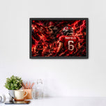 Baker Mayfield Tampa Bay Buccaneers Cityscape Wall Art Poster | Landscape