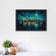 NYC Statue of Liberty Midnight Wall Art Poster | Landscape