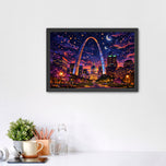 St. Louis Gateway Arch Twilight Wall Art Poster | Landscape