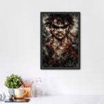 Monkey D. Luffy One Piece Anime Abstract Wall Art Poster | Portrait