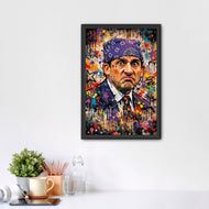 Michael Scott The Office Paint Splatter Wall Art Poster | Portrait