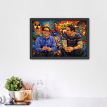 Sheldon & Leonard Big Bang Theory Abstract Wall Art Poster | Landscape