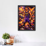 Luka Doncic Los Angeles Lakers NBA Abstract Wall Art Poster | Portrait
