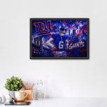 Jaxson Dart New York Giants Skyline Wall Art Poster | Landscape