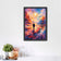 Lone Wanderer in Painted Sunset Wall Art Poster | Portrait