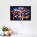 Jalen Brunson New York Knicks NYC Skyline Wall Art Poster | Landscape
