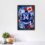 Auston Matthews Toronto Maple Leafs NHL Wall Art Poster | Portrait