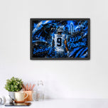 Bryce Young Carolina Panthers Cityscape Wall Art Poster | Landscape