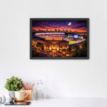 Yankee Stadium Twilight Wall Art Poster | Landscape
