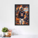 Caleb Williams Chicago Bears NFL Wall Art Poster | Portrait