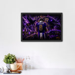 Lamar Jackson Baltimore Ravens Cityscape Wall Art Poster | Landscape