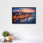 Portland Maine Painting Style Wall Art Poster | Landscape
