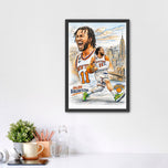 Jalen Brunson New York Knicks NBA Sketch Wall Art Poster | Portrait