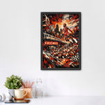 Michael Jordan Chicago Bulls Iconic Dunk Abstract Wall Art Poster | Portrait