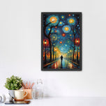 A Walk Through the Cosmos - Multiverse Abstract Painting Style Wall Art Poster | Portrait
