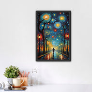 A Walk Through the Cosmos - Multiverse Abstract Painting Style Wall Art Poster | Portrait