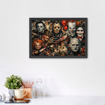 Horror Cinema Icons Collage Wall Art Poster | Landscape