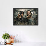Rick Grimes x Daryl Dixon Walking Dead Wall Art Poster | Landscape