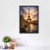 Eiffel Tower Paris Sunset Wall Art Poster | Portrait