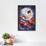 E.T. Cinematic Moonlit Bicycle Wall Art Poster | Portrait