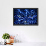 Dallas Mavericks Cityscape NBA Wall Art Poster | Landscape