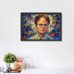 Dwight Schrute The Office Painting Style Wall Art Poster | Landscape