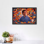 Jerry Seinfeld Cinematic Abstract Wall Art Poster | Landscape