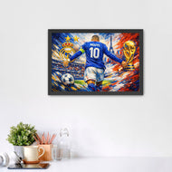 Kylian Mbappe Real Madrid x France World Cup Wall Art Poster | Landscape