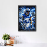 Jahmyr Gibbs Detroit Lions NFL Wall Art Poster | Portrait