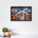 Cooper Flagg Dallas Mavericks NBA Skyline Wall Art Poster | Landscape