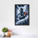 Muhammad Ali Abstract Lightning Wall Art Poster | Portrait