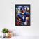 Malik Nabers NY Giants NFL Abstract Wall Art Poster | Portrait