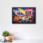 Singapore Vibrant Painting Style Wall Art Poster | Landscape