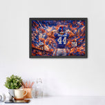 Cam Skattebo NY Giants NFL Wall Art Poster | Landscape
