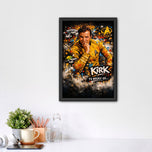 Captain Kirk Star Trek Paint Splatter Wall Art Poster | Portrait