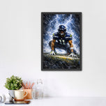 Jaxon Smith-Njigba Seattle Seahawks NFL Storm Wall Art Poster | Portrait
