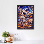 Aaron Judge New York Yankees MLB Vibrant Wall Art Poster | Portrait