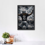 Ashton Jeanty Las Vegas Raiders NFL Wall Art Poster | Portrait