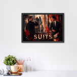 Mike Ross x Harvey Specter Suits Cinematic Wall Art Poster | Landscape