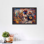 David Tyree Iconic Helmet Catch NYC Wall Art Poster | Landscape