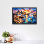 Sydney Australia Painting Style Wall Art Poster | Landscape
