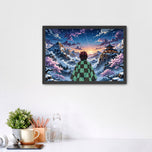 Tanjiro Demon Slayer Japan Inspired Anime Wall Art Poster | Landscape