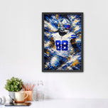 CeeDee Lamb Dallas Cowboys NFL Abstract Wall Art Poster | Portrait