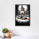Muhammad Ali Iconic Phantom Punch Ink Wall Art Poster | Portrait